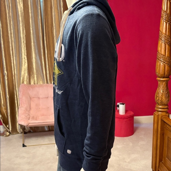 ModelCo Navy Blue Graphic Hoodie for Men - Picture 3 of 8